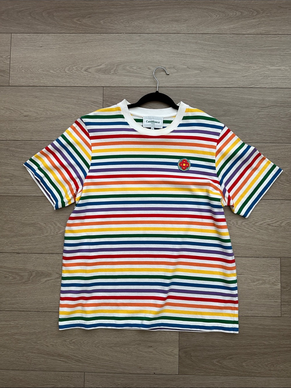 Classic Rainbow Stripe Short Sleeve Tee - Multicolor